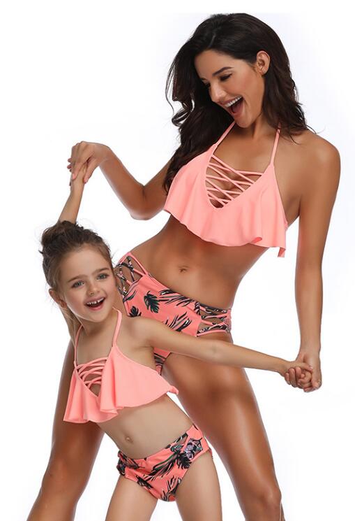 F4816-1 mother daughter swimsuits matching